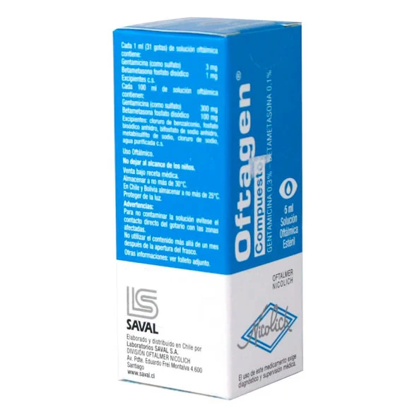OFTAGEN COMPUESTO COLIRIO X 5 ML (GENTAM+BETAMET)