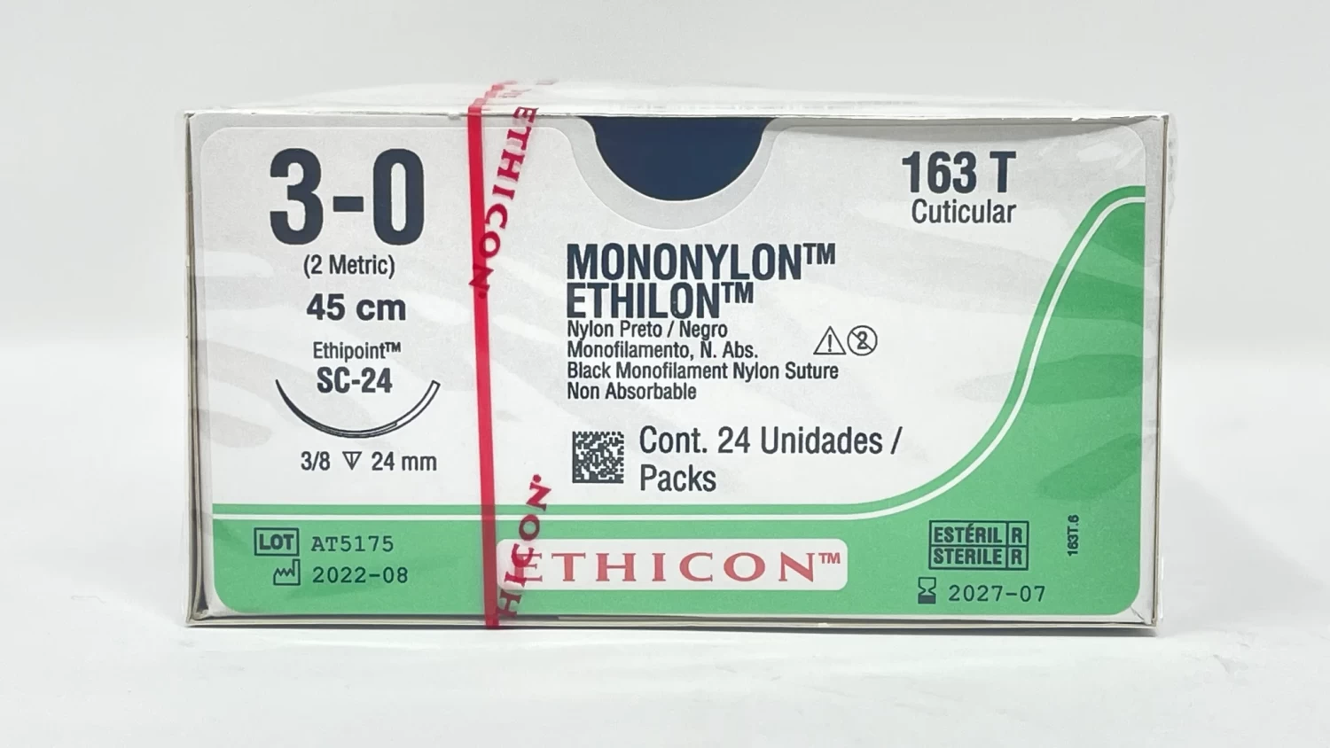 MONO # 3-0 C/AG. 24 CM # 163 caja x 24