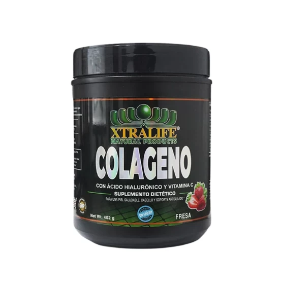 COLAGENO X 402 GRS ( ACIDO HIALURONICO Y VITAMINA C ) SABOR FRESA