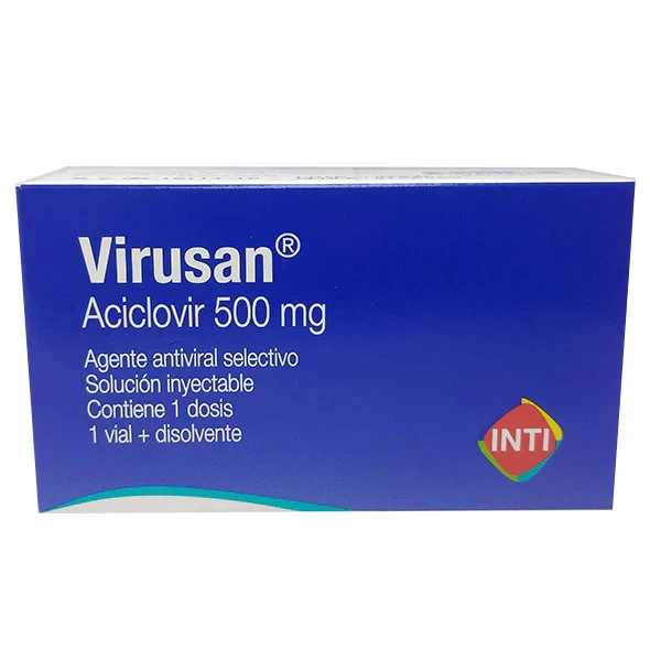 VIRUSAN 500 MG 1 DOSIS=1vial+1disolvente (ACICLOVIR)