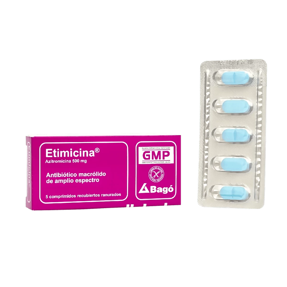 ETIMICINA AZITROMICINA 500 MG X 5 COMP