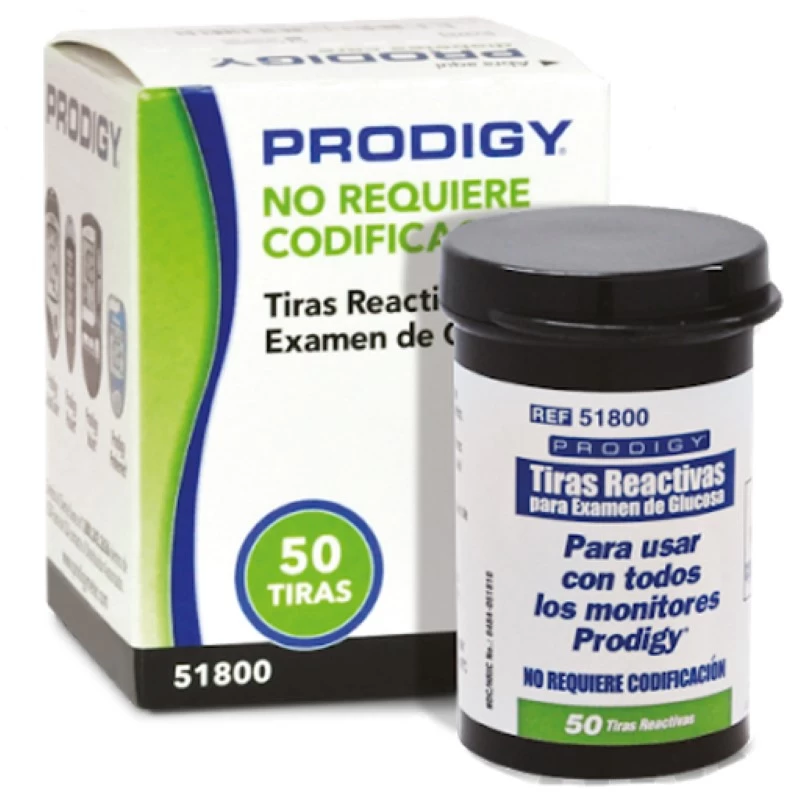 TIRAS P/GLUCOsa PRODIGY X 50