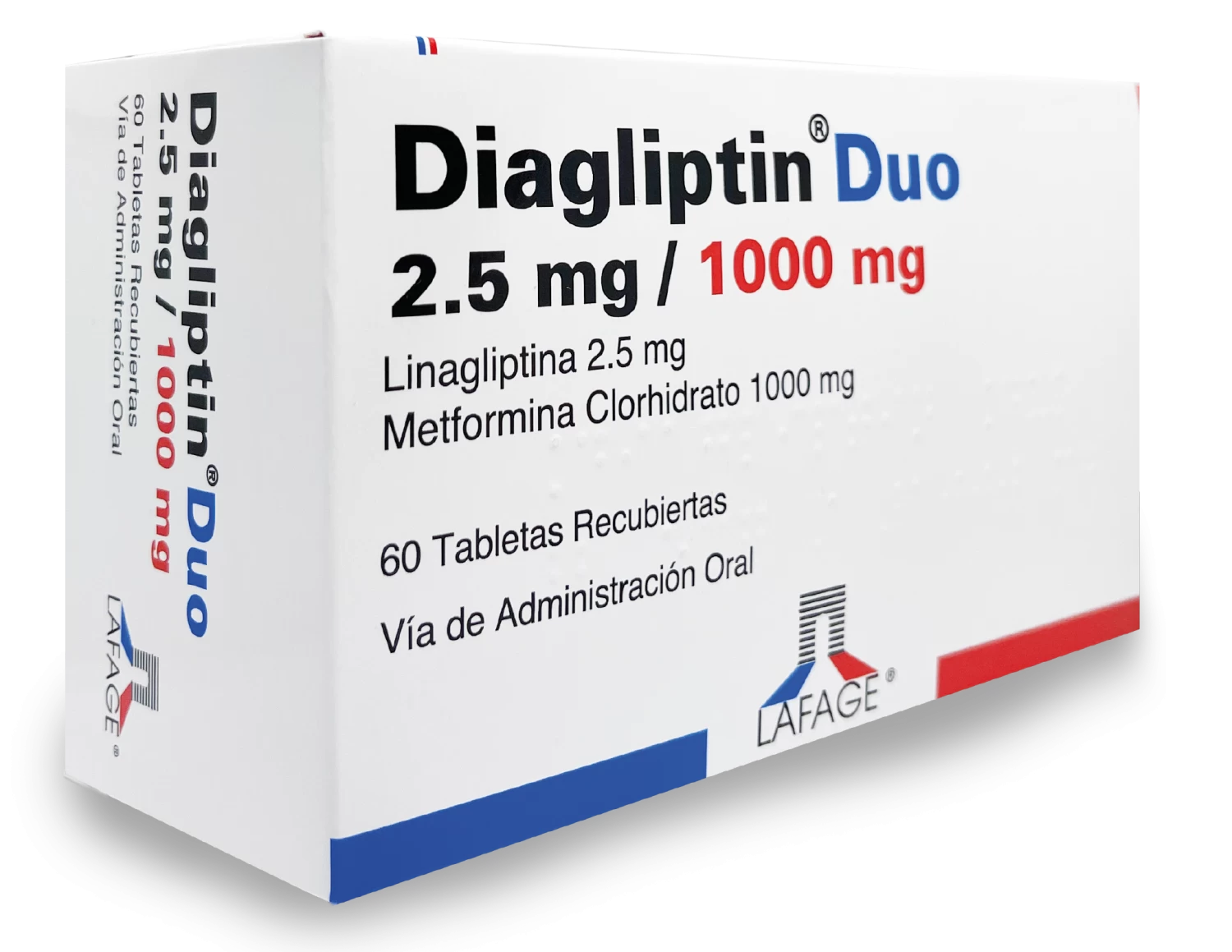 DIAGLIPTIN DUO 2.5MG /1000MG LINAGLIPTINA 2.5MG METFORMINA CLORHIDRATO 100MG