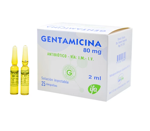 GENTAMICINA 80 MG/2ML X 100 AMP