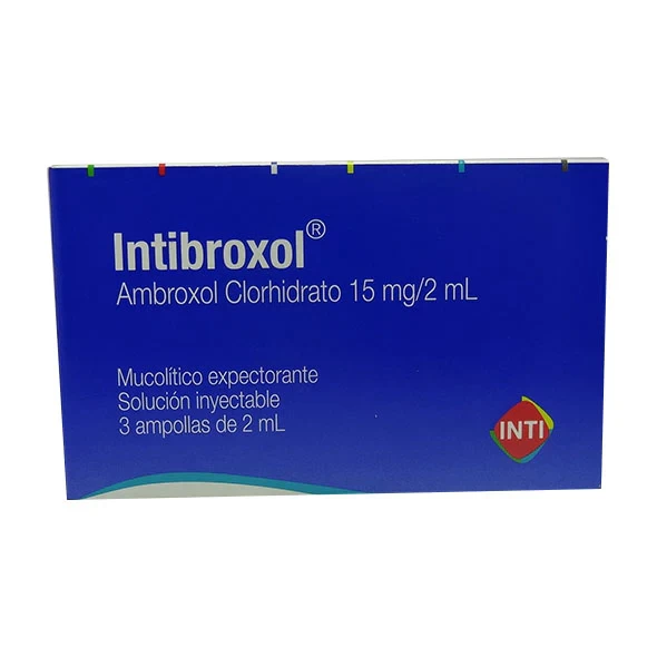 INTIBROXOL 15 MG/2 ML X 3 AMP
