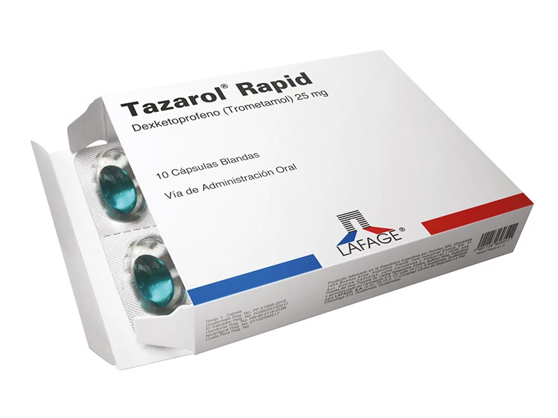 TAZAROL RAPID 25 MG (DEXKETOPROFENO X 10 CAP