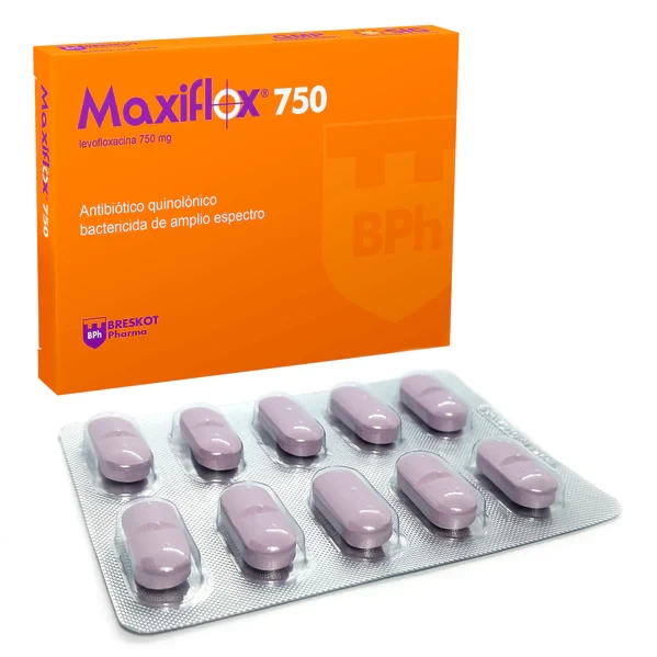 MAXIFLOX 750 MG X 10 (LEVOFLOXACINA)
