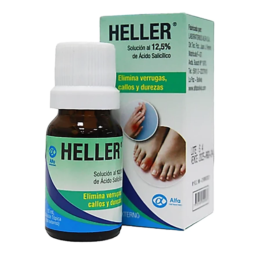 CALLICIDA HELLER SOLUCION AL 12.5 % DE ACIDO SALICILICO X 10 ML