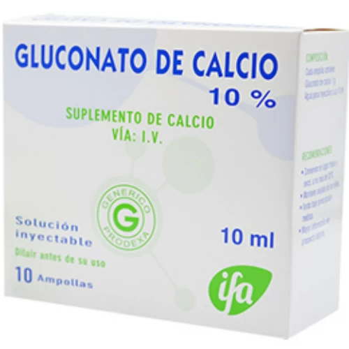 GLUCONATO DE CALCIO 10 % 10 ML PRODEXA