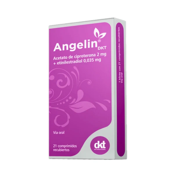 ANGELIN ACETATO DE CIPROTERONA 2 MG+ETINILESTRADIOL 0.035 MG X CJA