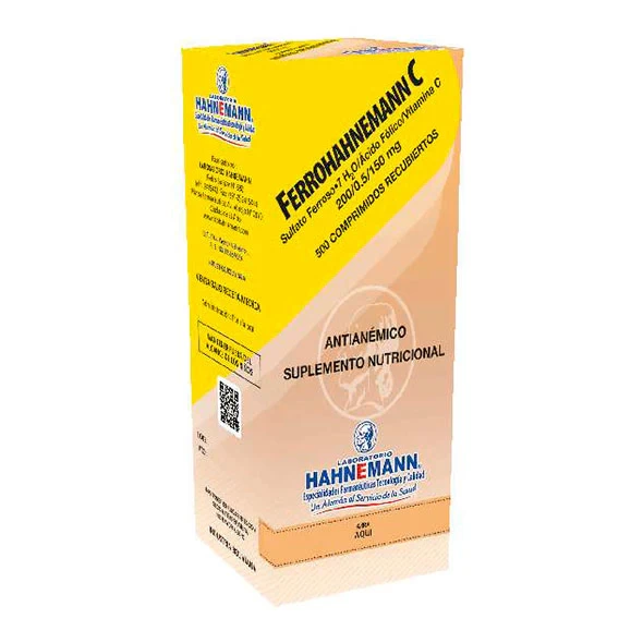 FERROHAHNNEMANN C ( SULFATO FERROSO+ACIDO FOLICO+VIT C ) X 500 COMP