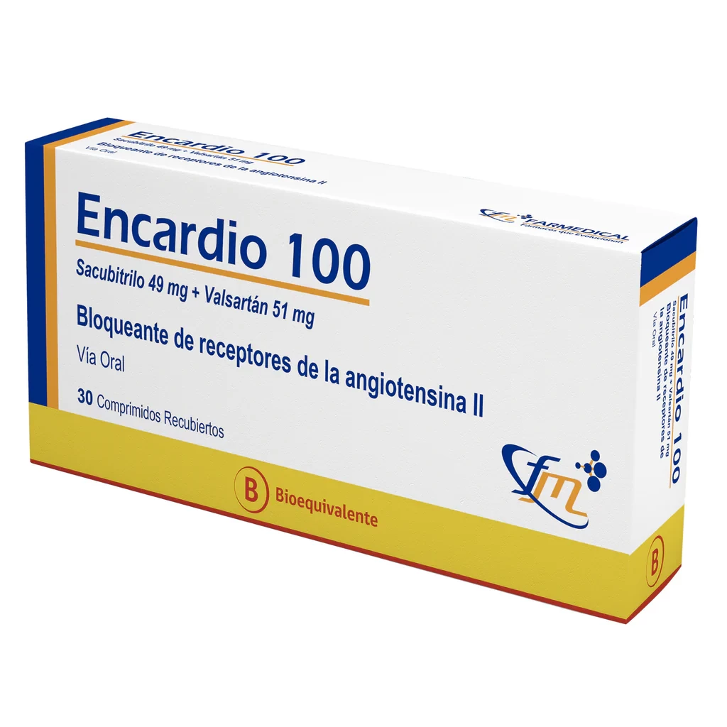 ENCARDIO 100 X 30 COMP ( SACUBITRILO 49 MG+VALSARTAN 51MG)