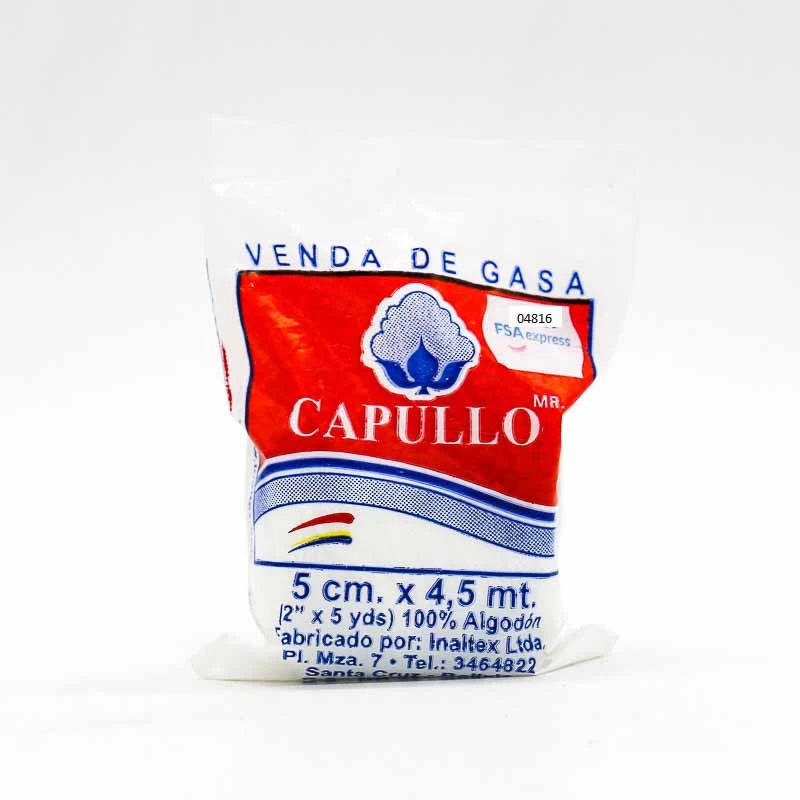 VENDA DE GASA 5.0 CM X 4.5 MTS.