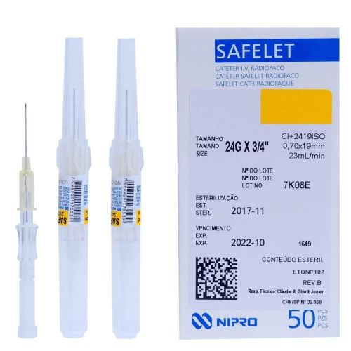 BRANULA # 24G 3/4 NIPRO CATETER INTRAVENOSO