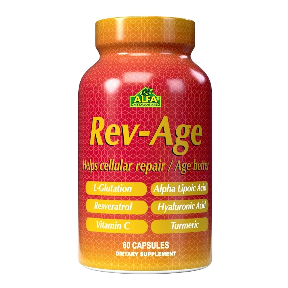 REV-AGE X 60 CAP (L-GLUTATION+RESVERATROL+VIT C+ACID HYALURONICO+TURMERIC)