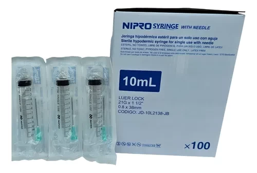 JERINGA 10 ML W 21GX1-1/2 NIPRO
