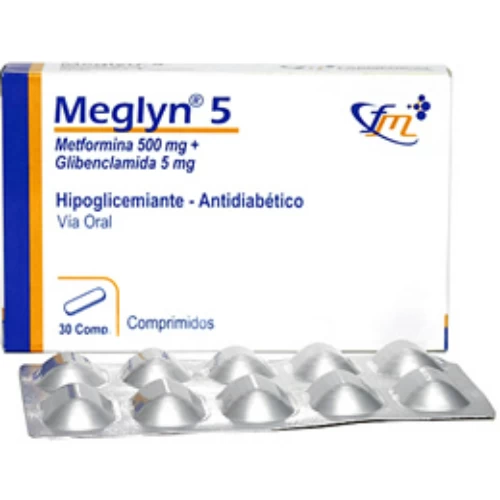 MEGLYN 5 ( METFORMINA 500MG+GLIBENCLAMIDA 5 MG) X 30 COMP