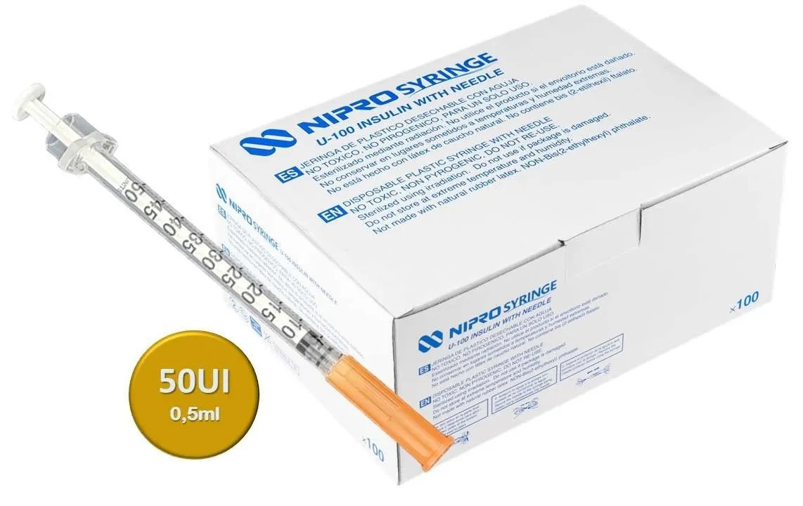 JERINGA DE INSULINA 0.5 ML C/A 30G X 5/16 (TAPA NARANJA)