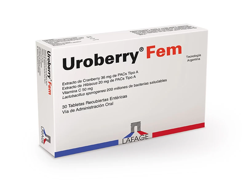 UROBERRY FEM X 30 TAB ( EXTRACTO DE CRANBERRY+EXTRACTO DE HIBISCUS)