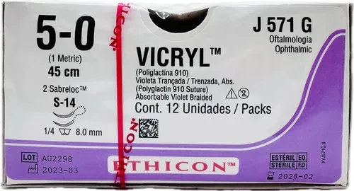 VICRIL # 5.0 C/2 A OFTAL# J-571 CAJA NX 36