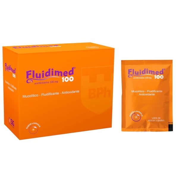 FLUIDIMED 100 MG X 30 SOBRES (ACETILCISTEINA)
