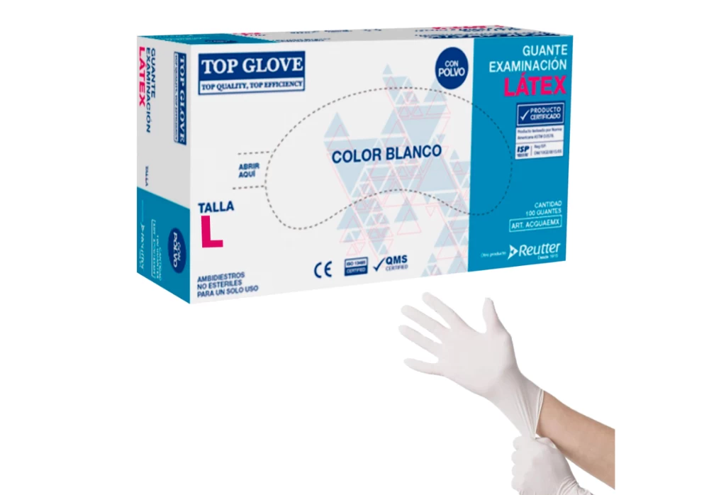 GUANTES TALLA L LATEX TOP GLOVE