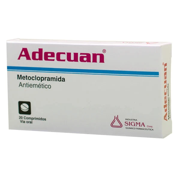 ADECUAN 10 MG. X 20 COMP METOCLOPRAMIDA