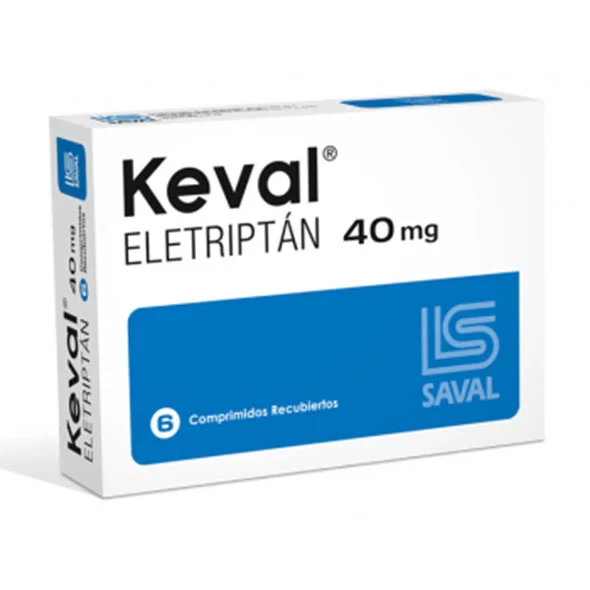 KEVAL 40 MG ( ELETRIPTAN) X 6 COMP