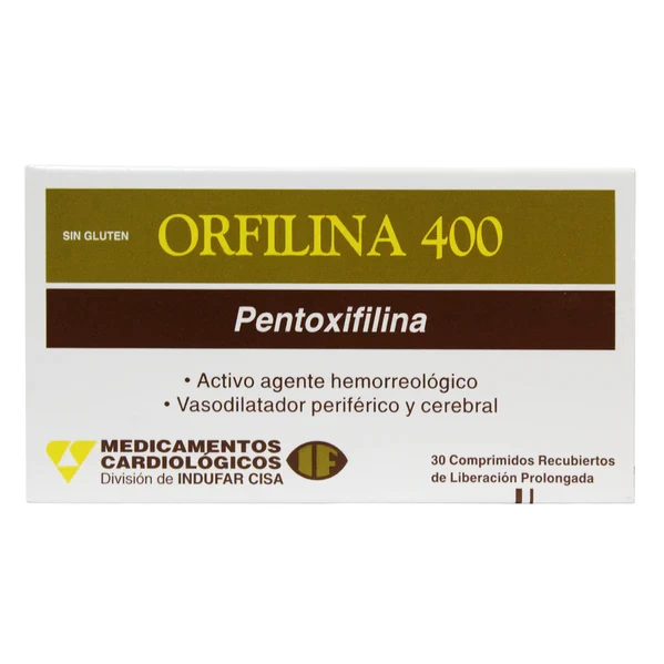 PENTOXIFILINA 400 MG X 30 (ORFILINA)