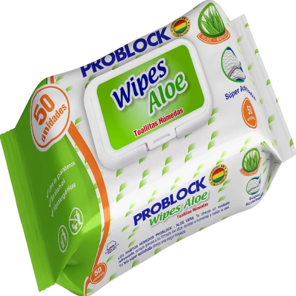 TOALLITAS HUMEDAS ALOE X 50 UNIDADES PROBLOCK