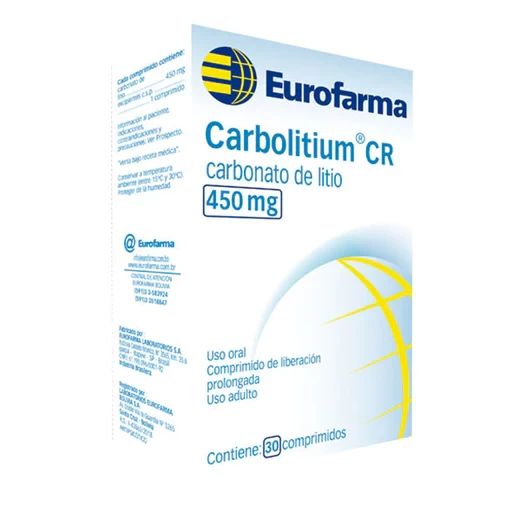 CARBOLITIUM 450 MG X 30 COMP CARBONATO DE LITIO