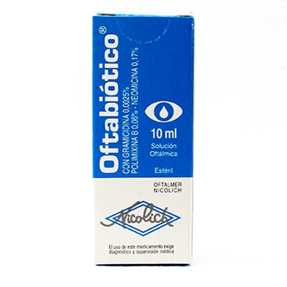 OFTABIOTICO COLIRIO OFTALMICO 10ML POLIM+NEOM+GRAMICINA