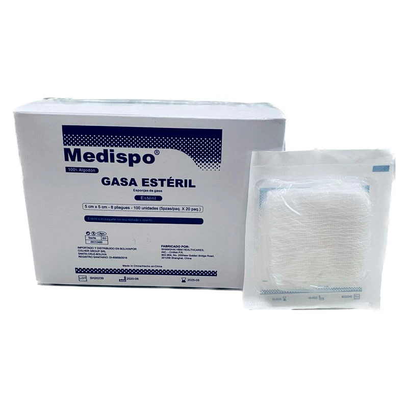 GASA ESTERIL 10 CM X 10 CM (5PZAS/PAQ X 20 PAQ)