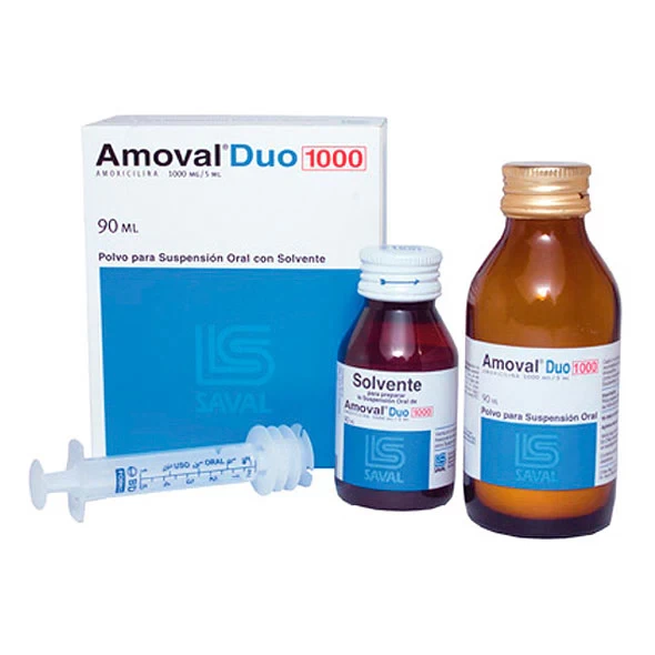 AMOVAL DUO 1000 MG/5 ML X 90 ML AMOXICILINA