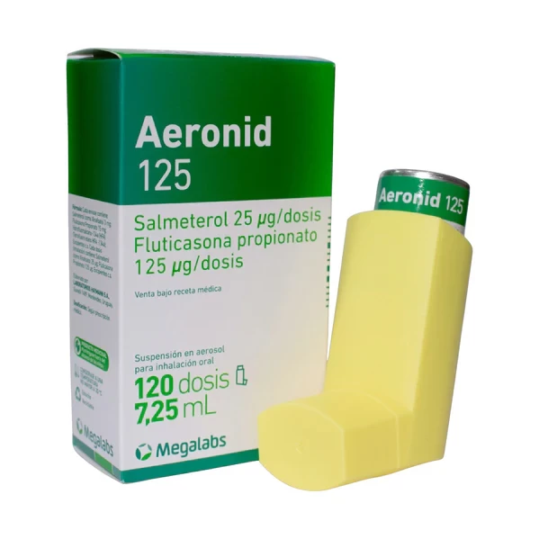 AERONID 125 UG 120 DOSIS 7,25 ML (SALMETEROL25/150 FLUTICASONA)