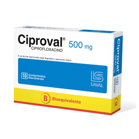 CIPROVAL 500 MG BLISTER X 10