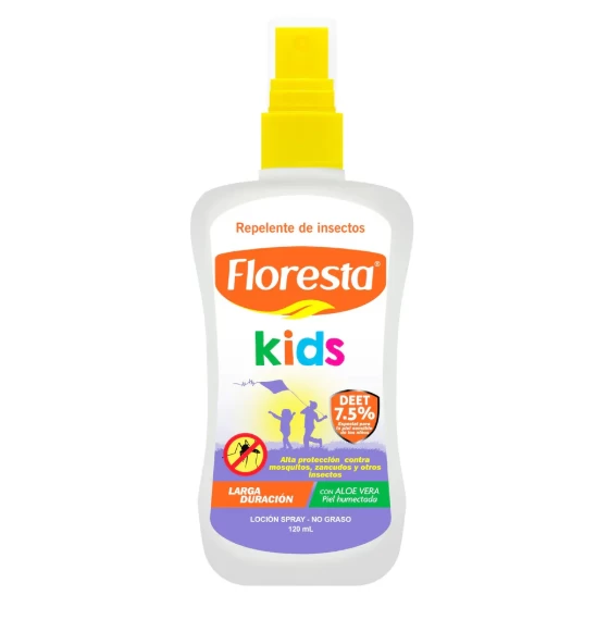 FLORESTA REPELENTE KIDS DEET 7.5 % X 120 ML .