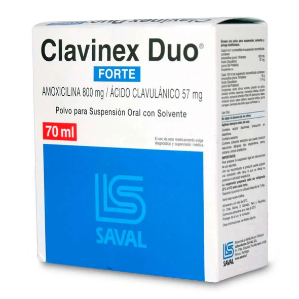 CLAVINEX DUO FORTE SUSP.70 ML (AMOXI/AC. CLAVUL)