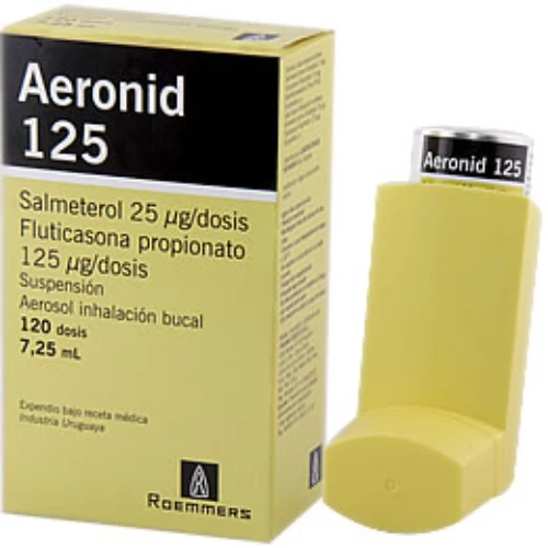 AERONID 125 SALMETROL 25 FLUTICASOMNA 120DOSIS