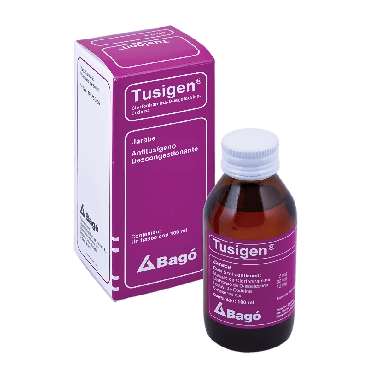 TUSIGEN JARABE 100 ML /CODEINA+PSEUDOEFEDRINA+CLORFENAMINA