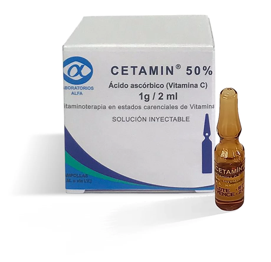 CETAMIN 1 GR 50% ACIDO ASCORBICO (VITAMINA C)