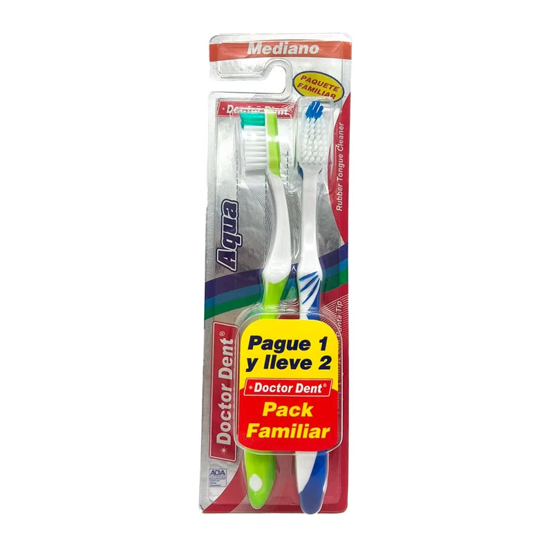 CEPILLO DOCTOR DENT TWIN MEDIANO TONGUER AGUA (DOBLE) REF.8465