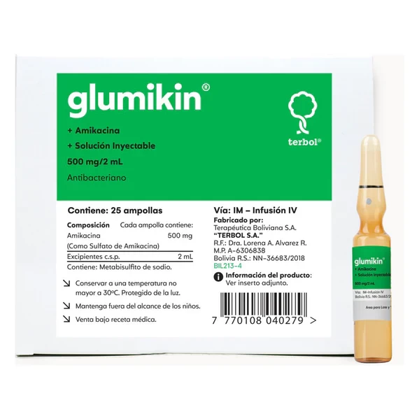 AMIKACINA 500 MG 2 ML ( GLUMIKIN )