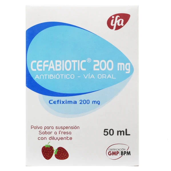 CEFABIOTIC 200 MG+DILUY. X 50 ML CEFIXIMA