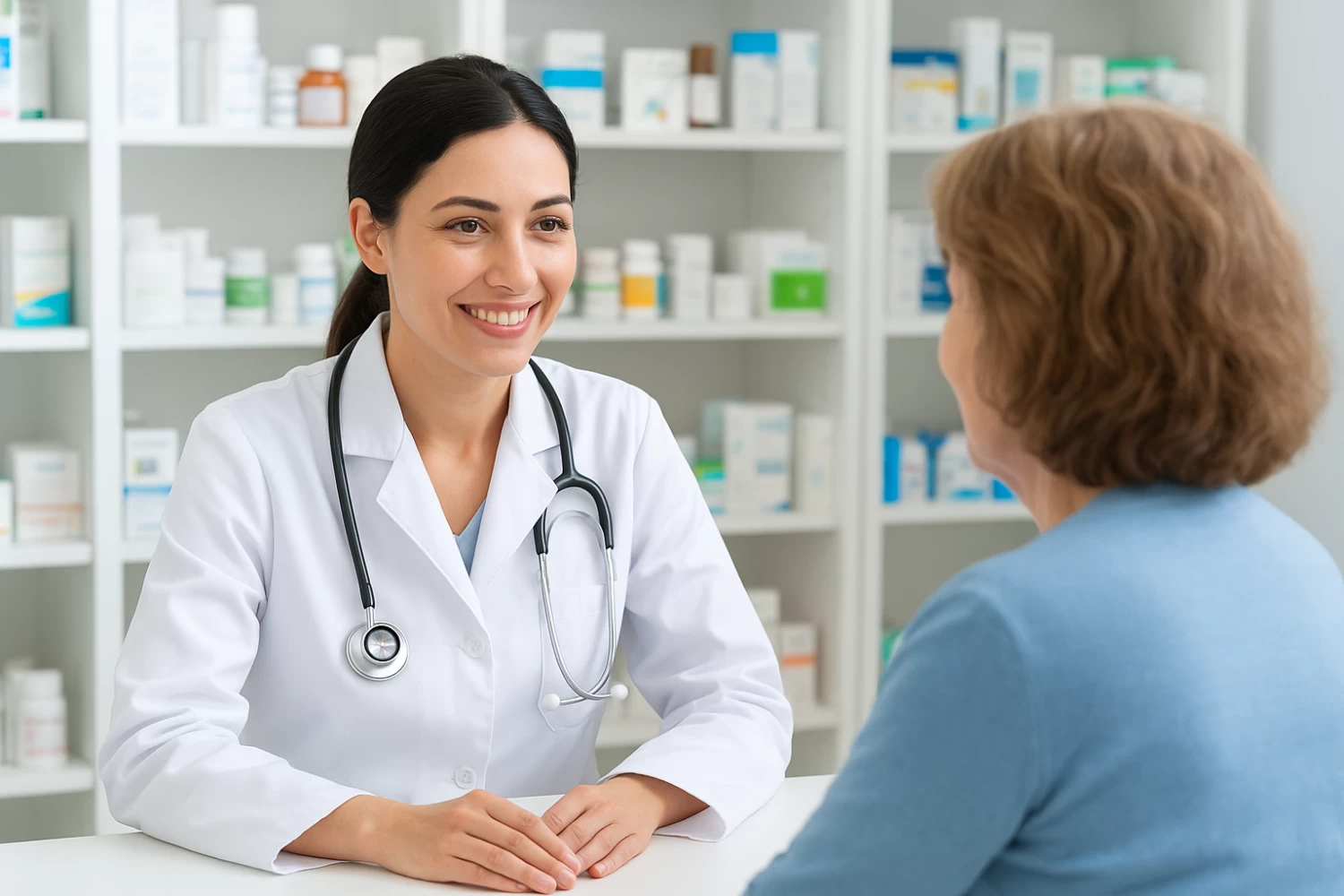 Doctora al servicio Farmacia Cristal