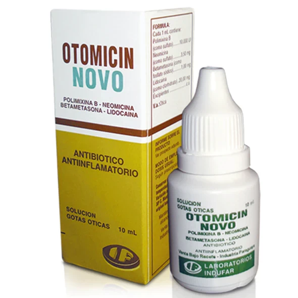 OTOMICIN NOVO ( POLIMIXINA-NEOMICINA-BETAME-LIDOCAINA) X 10 ML
