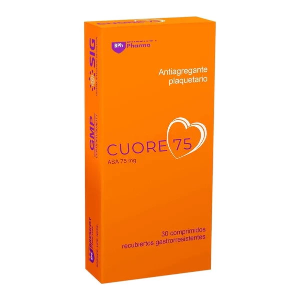 CUORE 75 MG X 30 (ASA RECUBIERTA 75mg)