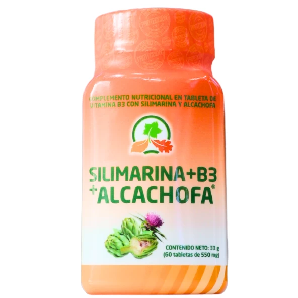 SILIMARINA +B3+ALCACHOFA X 60 TAB DE 550 MG
