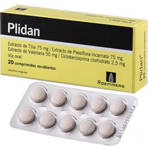 PLIDAN 75 MG X 20-VALERINA +PASSIFLORA+CICLOBENZAPRINA