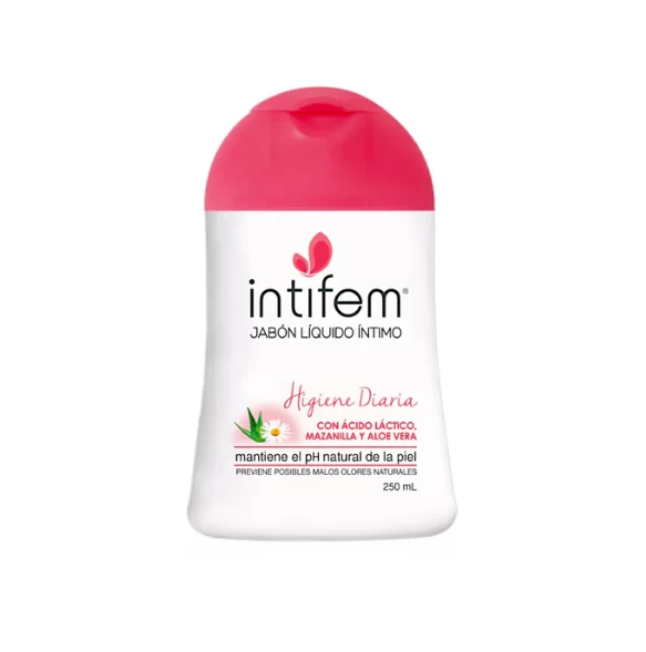INTIFEM JABON LIQUIDO INTIMO X 250 ML ( ACIDO LACTICO,MANZANILLA,ALOE VERA)